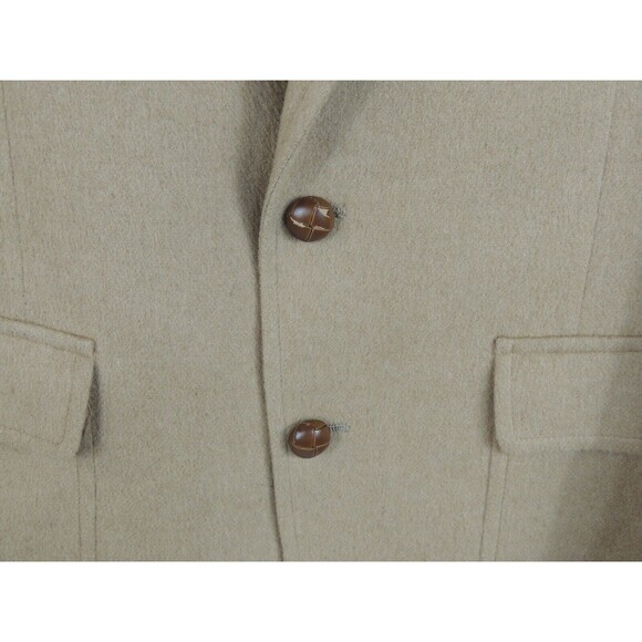 VTG Bill Blass 100% Camel Sport Coat Tan 2-Button Made in USA 42R (Measured) - Picture 4 of 16